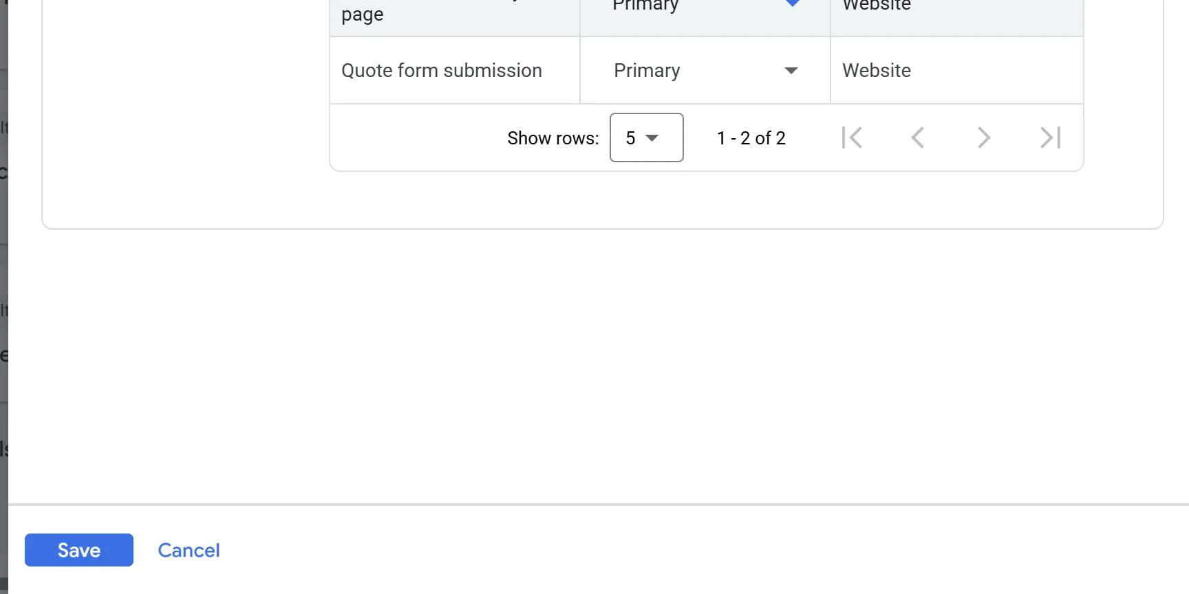 The bottom of the panel, with the Save button highlighted.